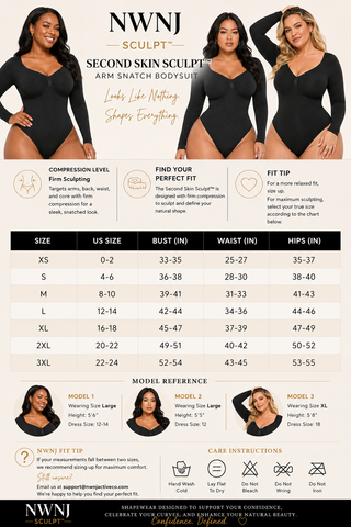 NWNJ Sculpt™ Second Skin Sculpt™ Arm Snatch Bodysuit