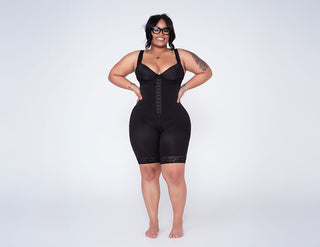 Knee Length Girdle W/ Removable Straps